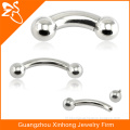 hot selling surgical steel ear piercing curved big gauge barbells body jewelry
